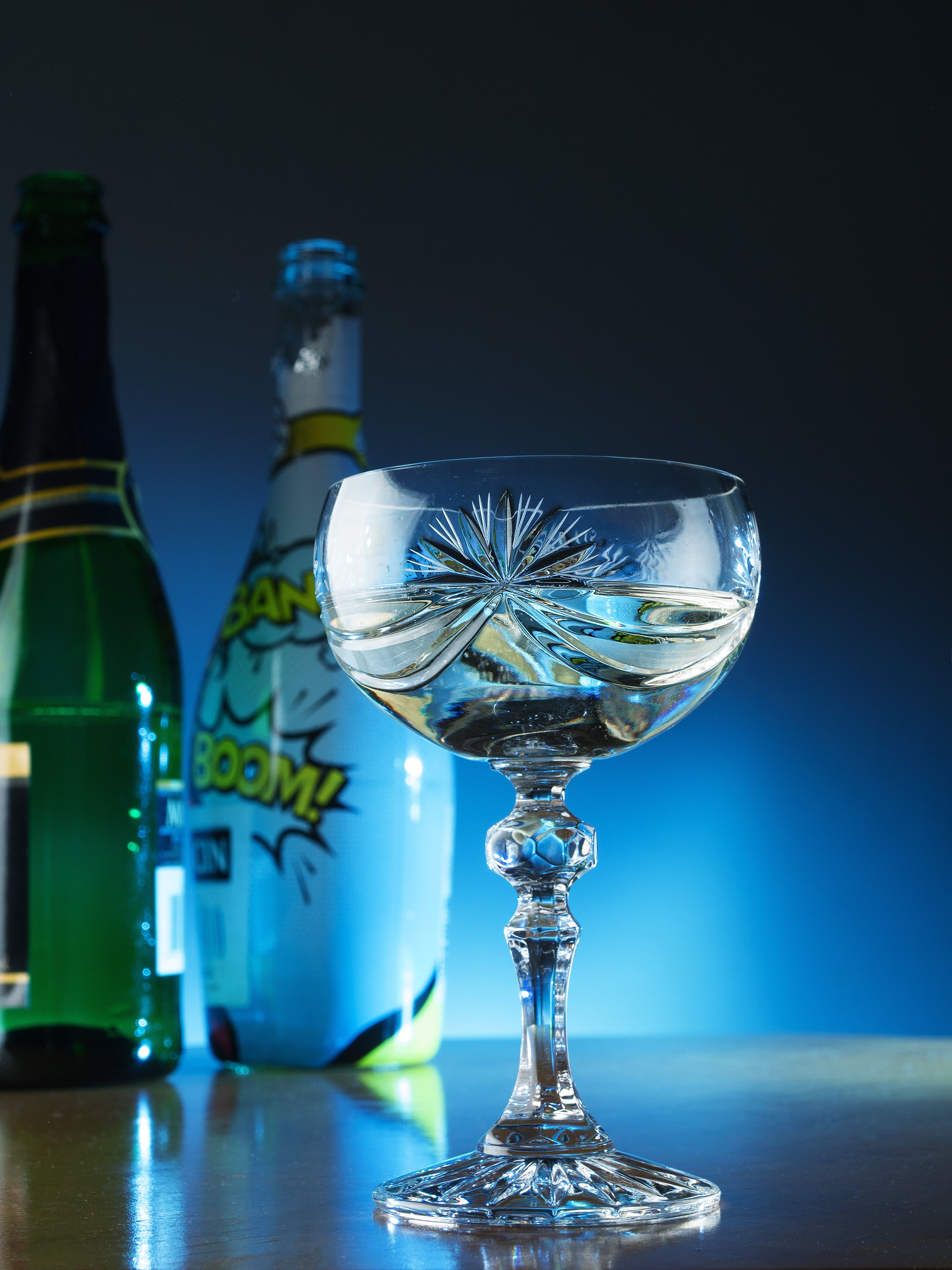 Majestic Crystal Champagne Glasses Flute Saucer Belle Coupe Set