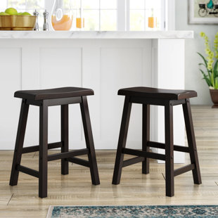 2 black bar stools