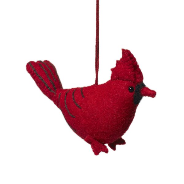 New Red Cardinal Bird Birdhouse Globe Christmas Ornament 