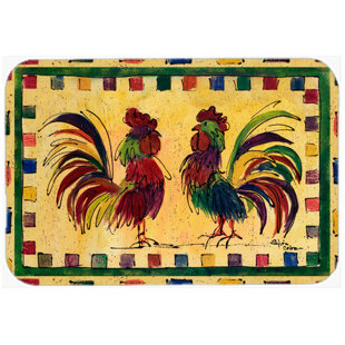 Washable Rooster Kitchen Rugs Wayfair Bird Rooster Kitchen Bath Mat
