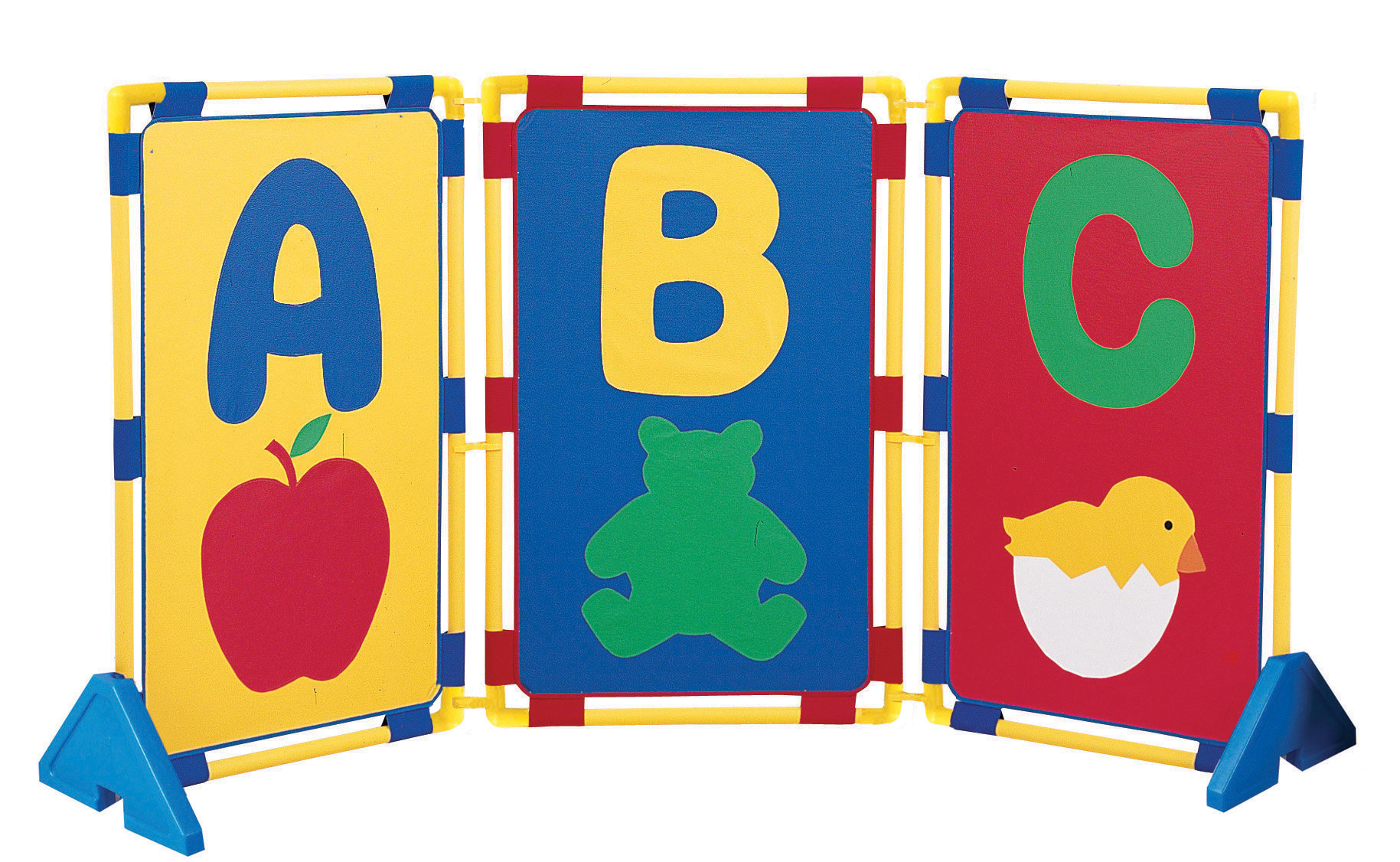 Children S Factory Alphabetical 3 Panel Room Divider 47 5 H X 30 5 W Wayfair