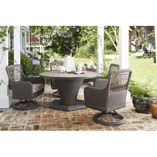 Go to store & view more images Dogwood 5 Piece Sunbrella Dining Set with Cushions by Paula Deen Home