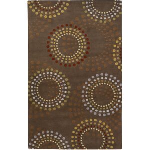 Dewald Chocolate/Gold Area Rug