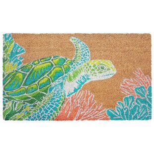 Blais Sea Turtle Non Slip Outdoor Door Mat