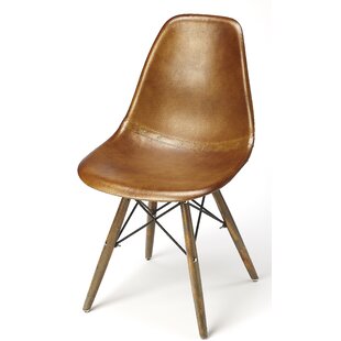 Jackman Genuine Leather Upholstered Dining Chair By George Oliver