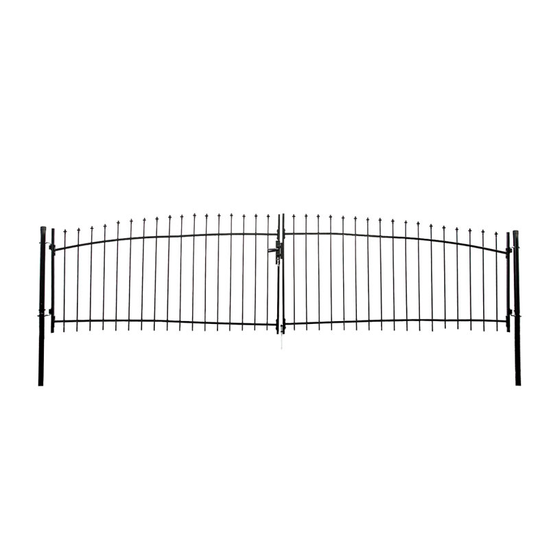 Aleko 5 Ft H X 15 Ft W Diy Arched Steel Dual Swing Driveway Gate Wayfair