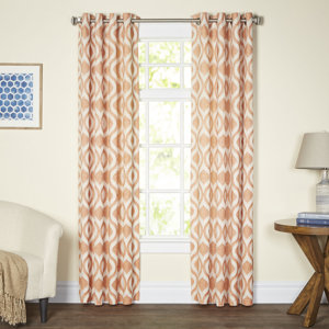 Typhon Ikat Room Darkening Grommet Single Curtain Panel