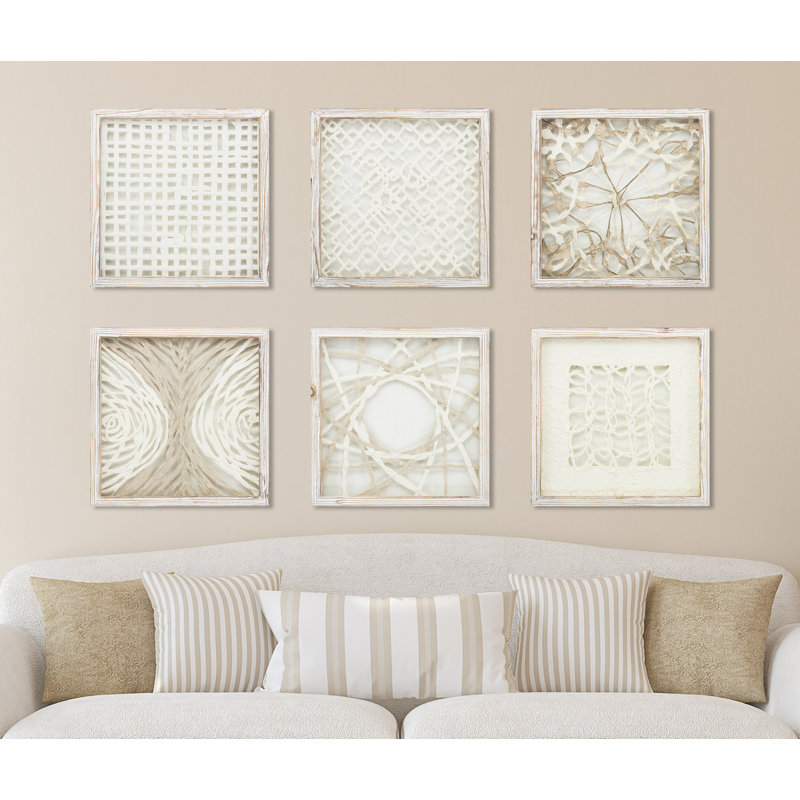 6 Piece Natural Elements Picture Frame Graphic Art Wall Decor Set