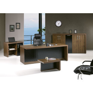 Go to store & view more images Brayden Studio Puccio Modern Desk Office Suite (Set of 4)