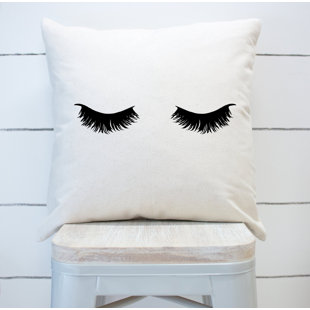 eyelash decorative pillow