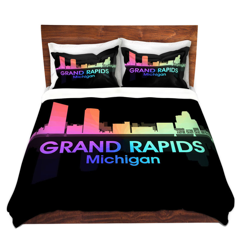 East Urban Home City V Grand Rapids Michigan Duvet Cover Set Wayfair
