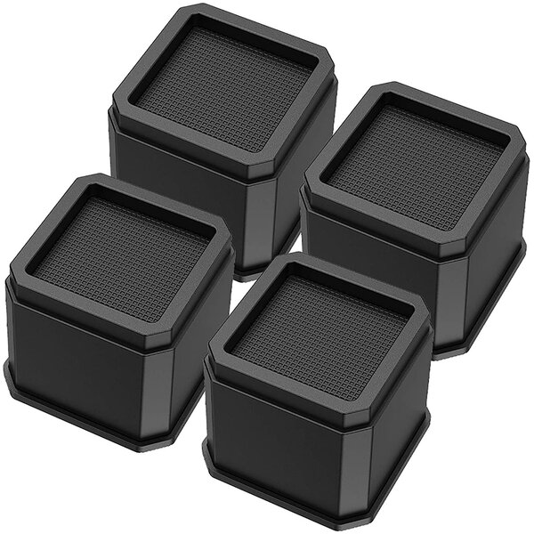 Adjustable Bed Risers 4Pcs Furniture Risers Square Table Risers Stable Furniture Risers Chair Sofa Height Lifters 
