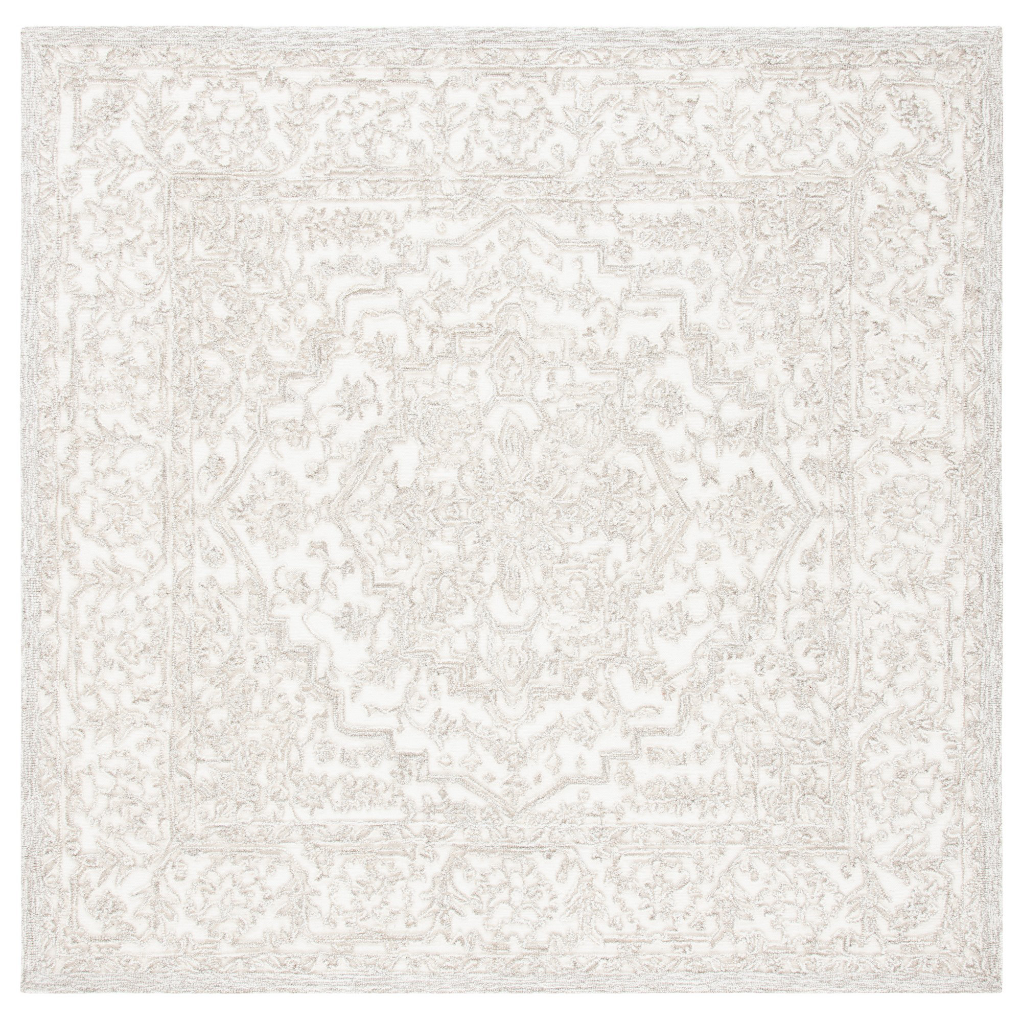 One Allium Way® Comstock Handmade Tufted Wool Ivory/Natural Rug