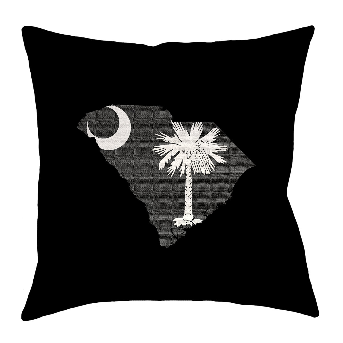 ArtVerse Katelyn Smith 20 x 20 Faux Suede Double Sided Print with Concealed Zipper & Insert South Carolina Love Pillow ArtVerse Katelyn Smith 20 x 20 Faux Suede Double Sided Print with Concealed Zipper & Insert South Carolina Love Pillow