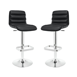 Go to store & view more images Zipcode Design Kizzy Contemporary Adjustable Height Swivel Bar Stool (Set of 2)