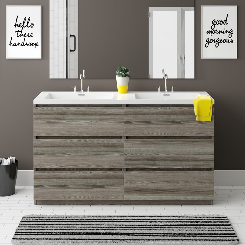 Ivy Bronx Hargrave 59 Double Bathroom Vanity Set Wayfair