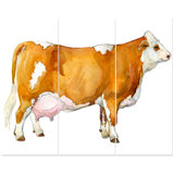 Colorful Cow Painting Wayfair