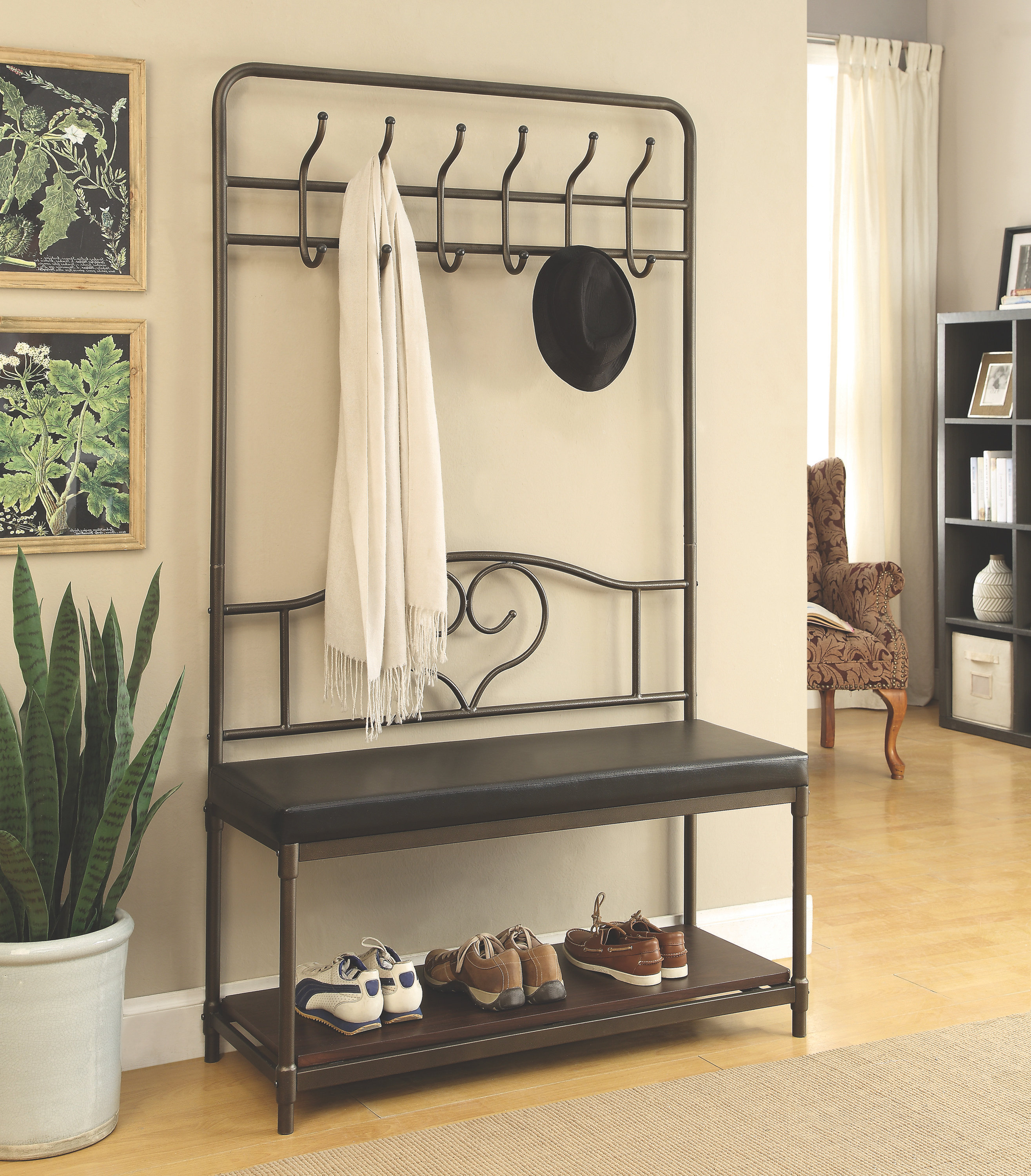 Red Barrel Studio® Bethanne Hall Tree with Bench and Shoe Storage | Wayfair