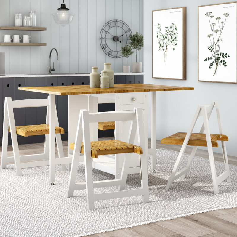 August Grove Alfreda Folding Dining Set with 4 Chairs & Reviews Wayfair.co.uk
