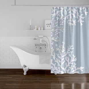 12 Hooks Clear Letter Print Mold Waterproof Resistant Bathroom Shower Curtain 