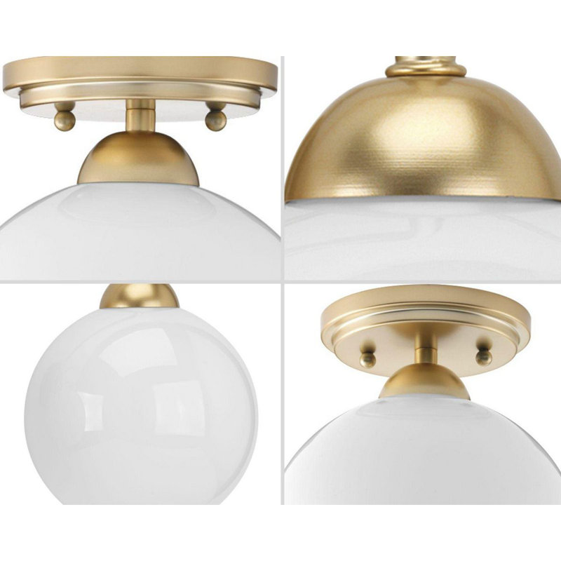 Mercer41 Jaina 1 Light 7 38 Simple Globe Semi Flush Mount Reviews Wayfair