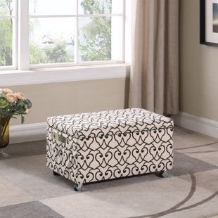 Go to store & view more images Winston Porter Beauregard Stencil Upholstered Storage Bench
