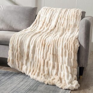 Warm Luxury Mink Faux Fur Throws Fleece Blanket Sofa Bed Soft Thick 