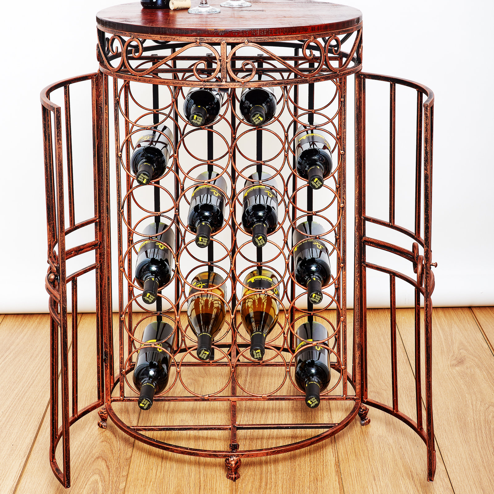 Fleur De Lis Living Probst 24 Bottle Floor Wine Bottle Rack Reviews Wayfair