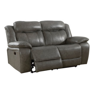 Go to store & view more images Red Barrel Studio Farrior Leather Reclining Loveseat