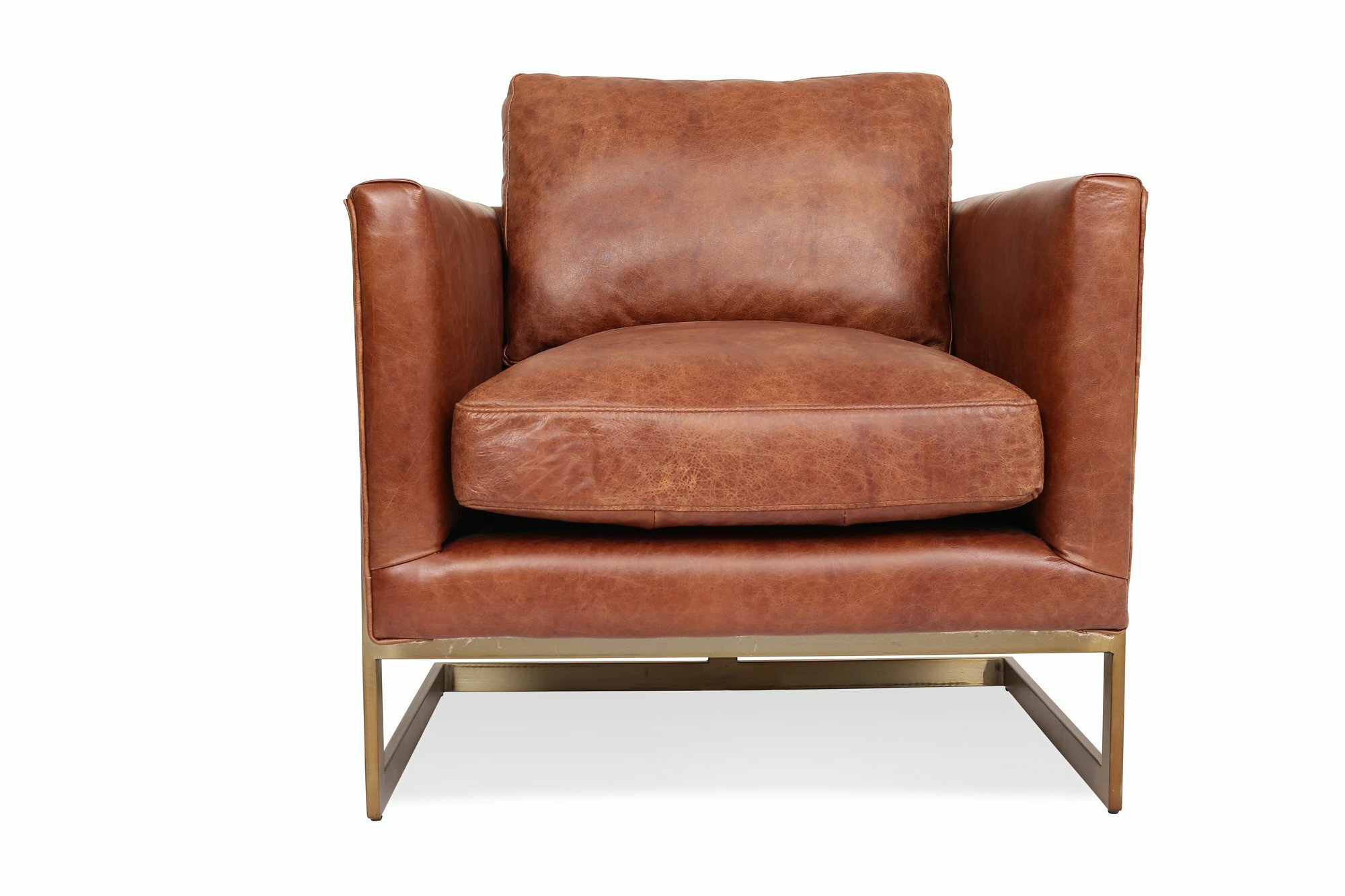 Allmodern Carleen 31 Wide Genuine Leather Top Grain Leather Lounge Chair Reviews Wayfair