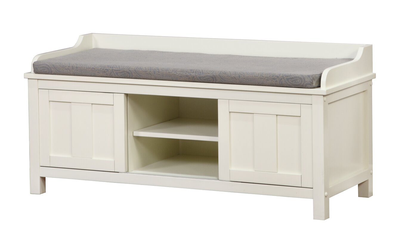 beachcrest home gainsborough wood storage bench & reviews | wayfair