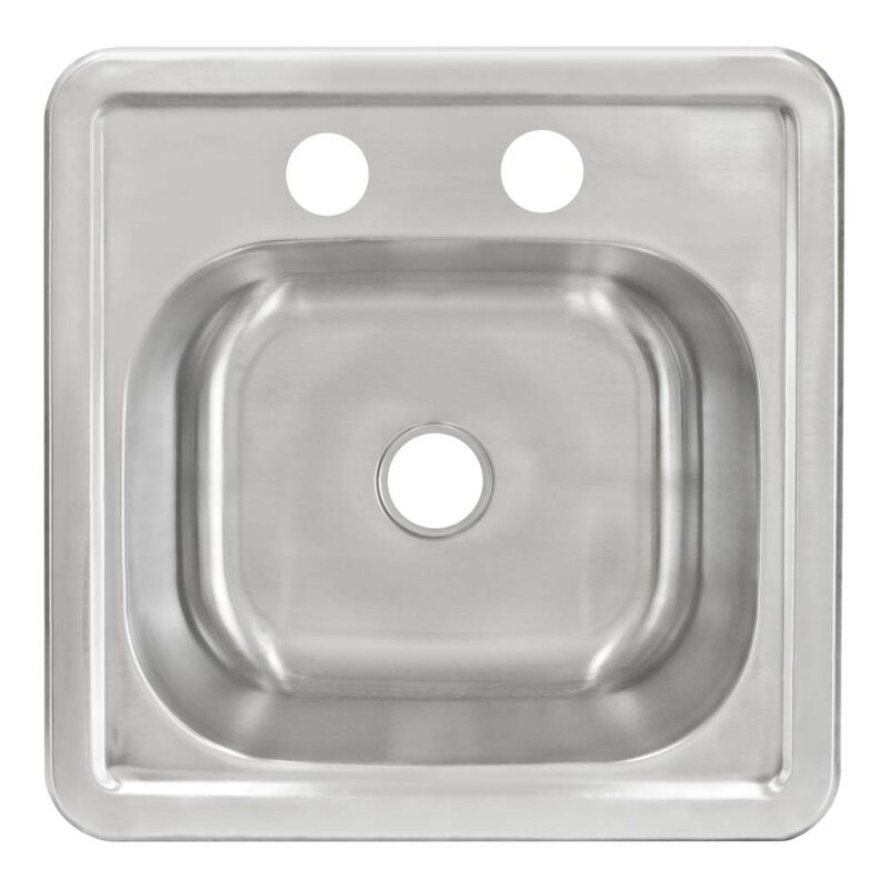 15 L X 12 W Self Rimming Single Basin Kitchen Sink