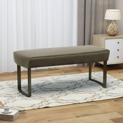 Trent Austin Design Adelinda Metal And Leather Bench Reviews Wayfair