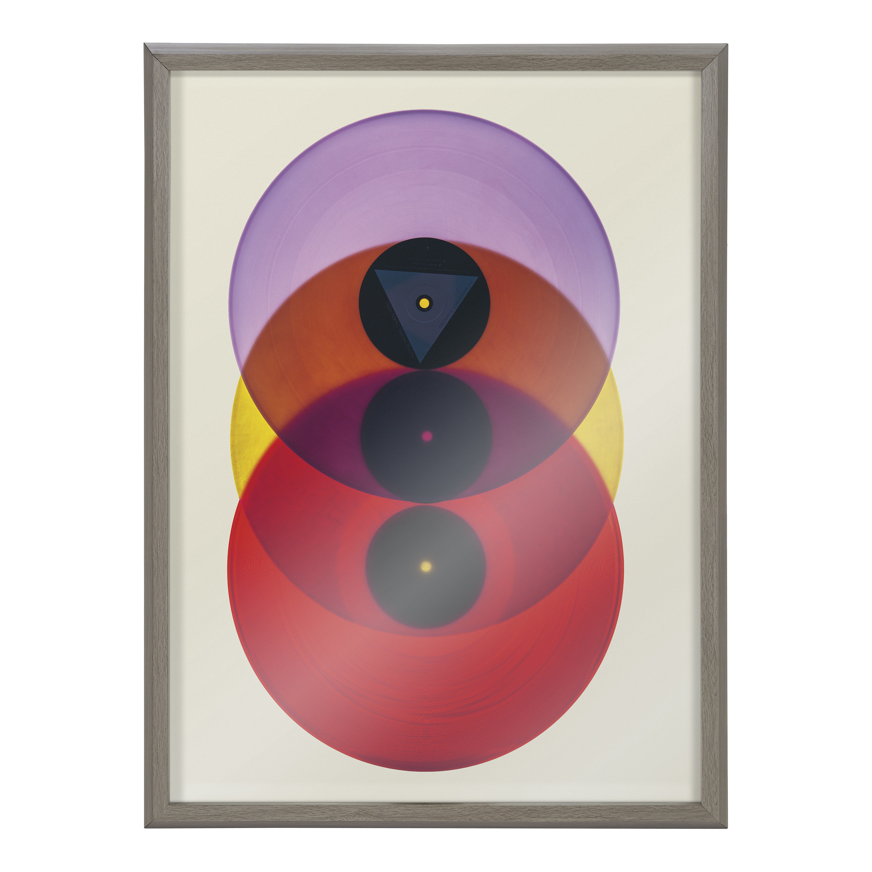 Orren Ellis Colorful Records by Picture Frame Graphic Art on Glass