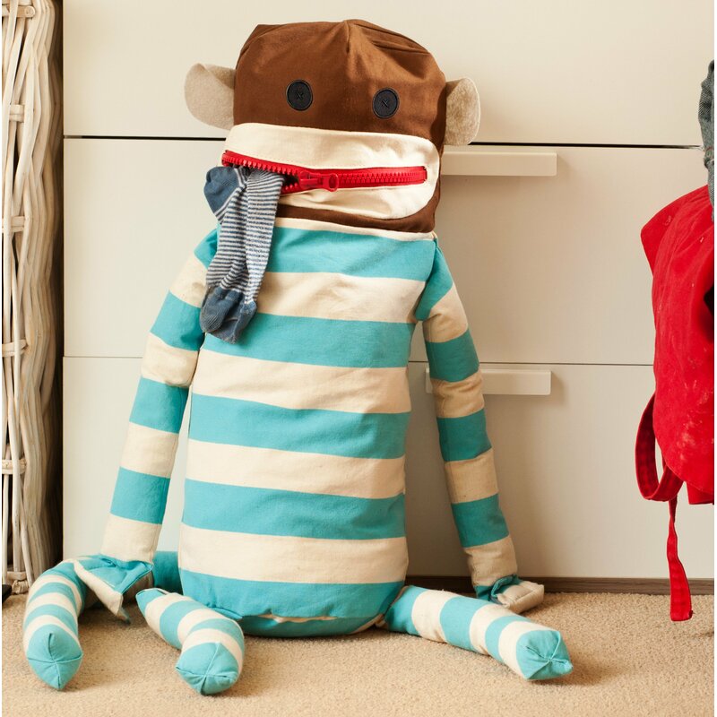 Zoomie Kids Dirty Sock Monkey Laundry Bag | Wayfair.co.uk