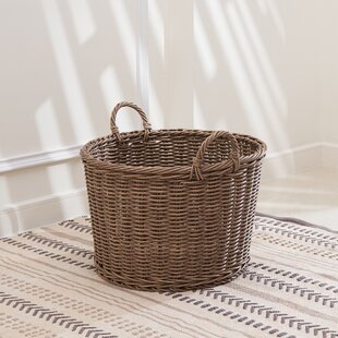 Every Deco Classic Collapsible Brown Storage Basket with Rope Handles