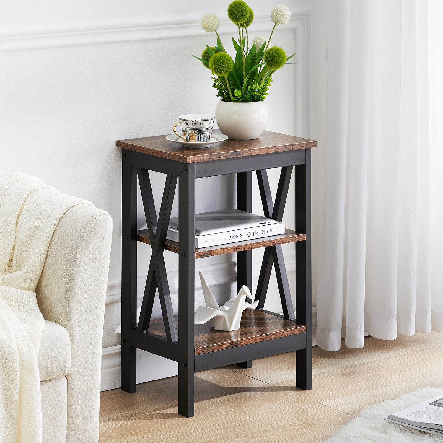 tall shelf table