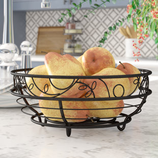 Kitchen Vegetable Baskets Wayfair Augustine Kitchen Countertops Fruit Basket
