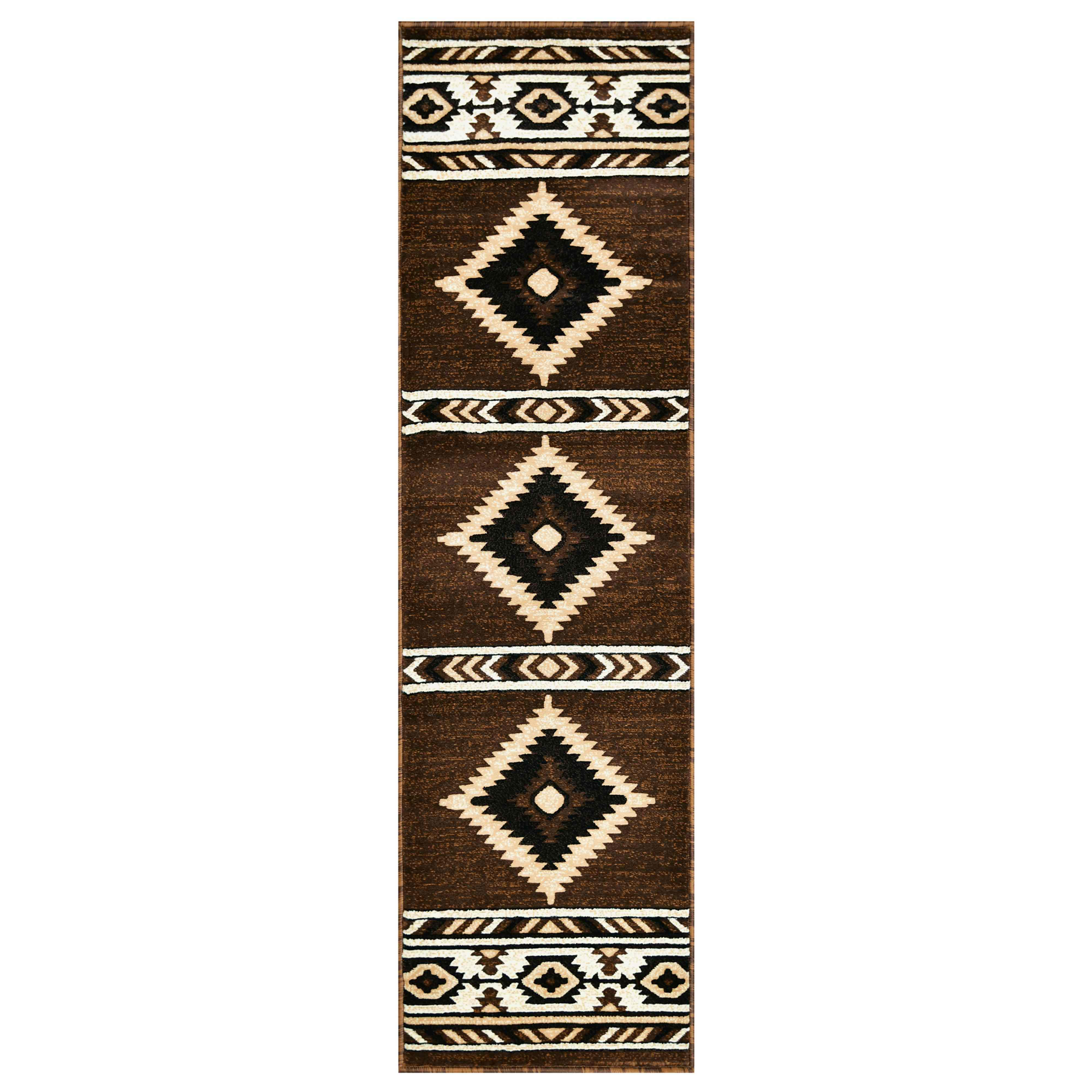 Foundry Select HR Brown Beige Multi Southwestern Rugs For Cabin Tribal