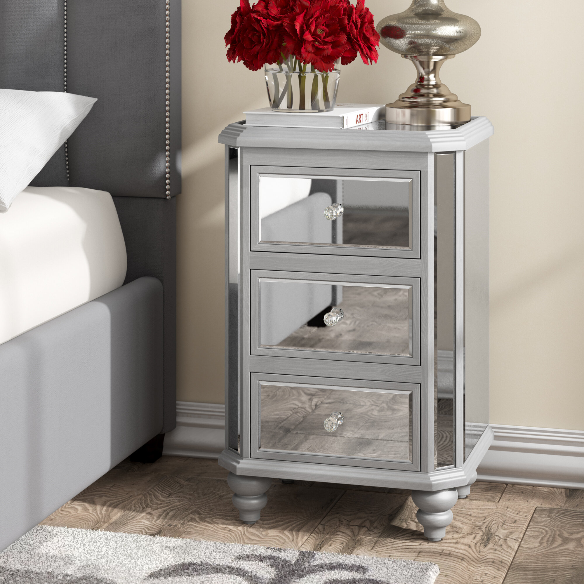 House Of Hampton Branner 3 Drawer Nightstand Reviews Wayfair