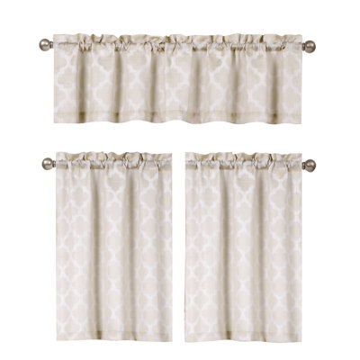 Canora Grey Shively Window Valance And Cafe Curtain Set Wayfair