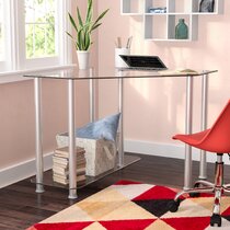 wayfair glass corner desk