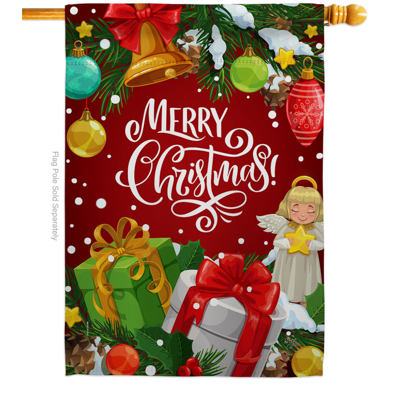 Breeze Decor Merry Christmas 2 Sided Polyester 40 X 28 In House Flag Wayfair