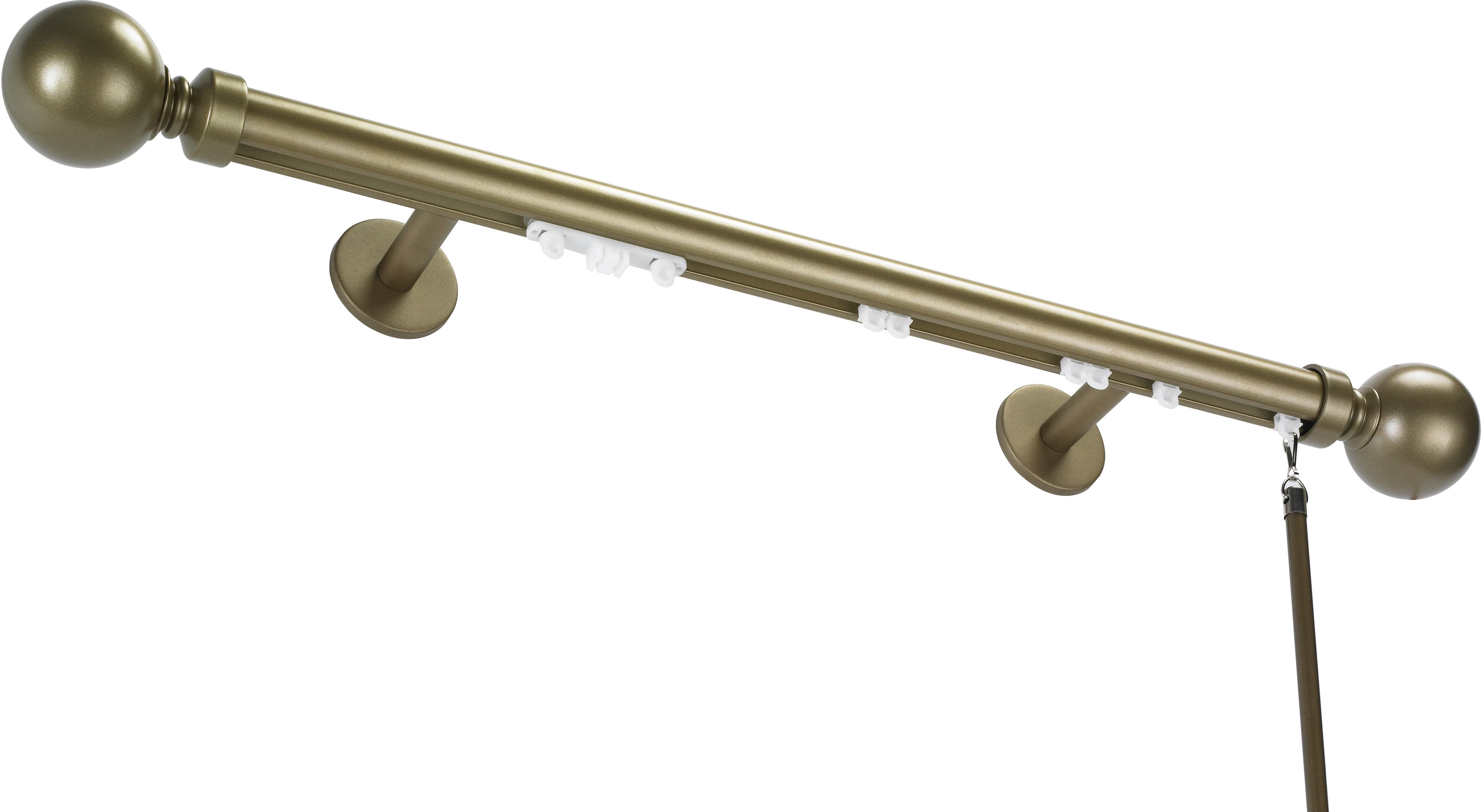 Charlton Home Gabler Traverse Single Curtain Rod Hardware Set
