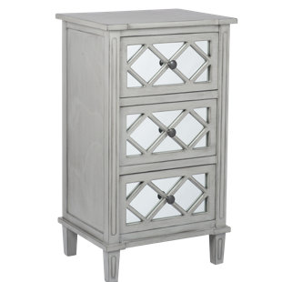 Mirrored Bedside Wayfair Co Uk Lawler Mirrored Pinewood 3 Drawer Bedside Table