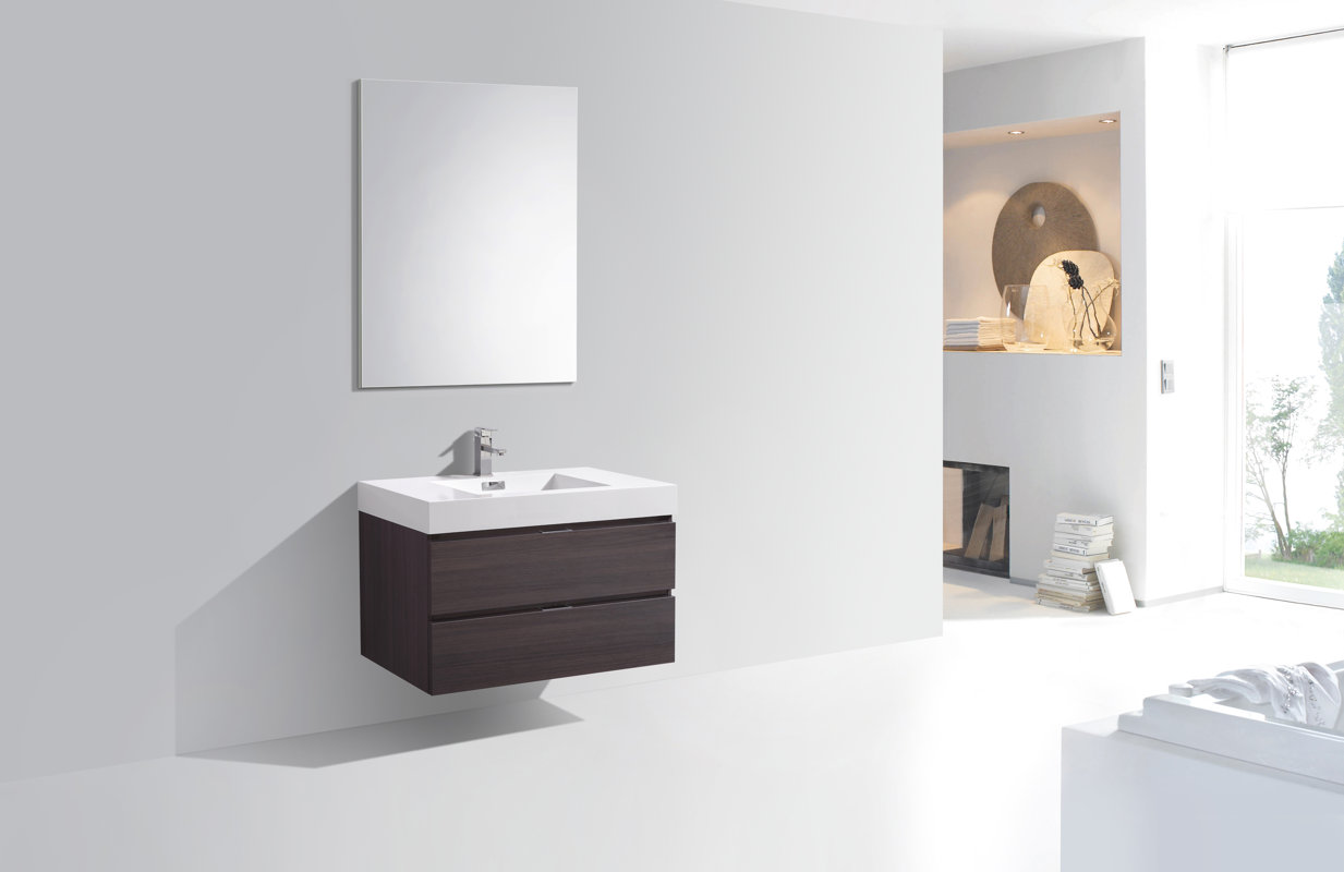 wade logan tenafly 36" single wall mount modern bathroom vanity wade logan tenafly 36" single wall mount modern bathroom vanity