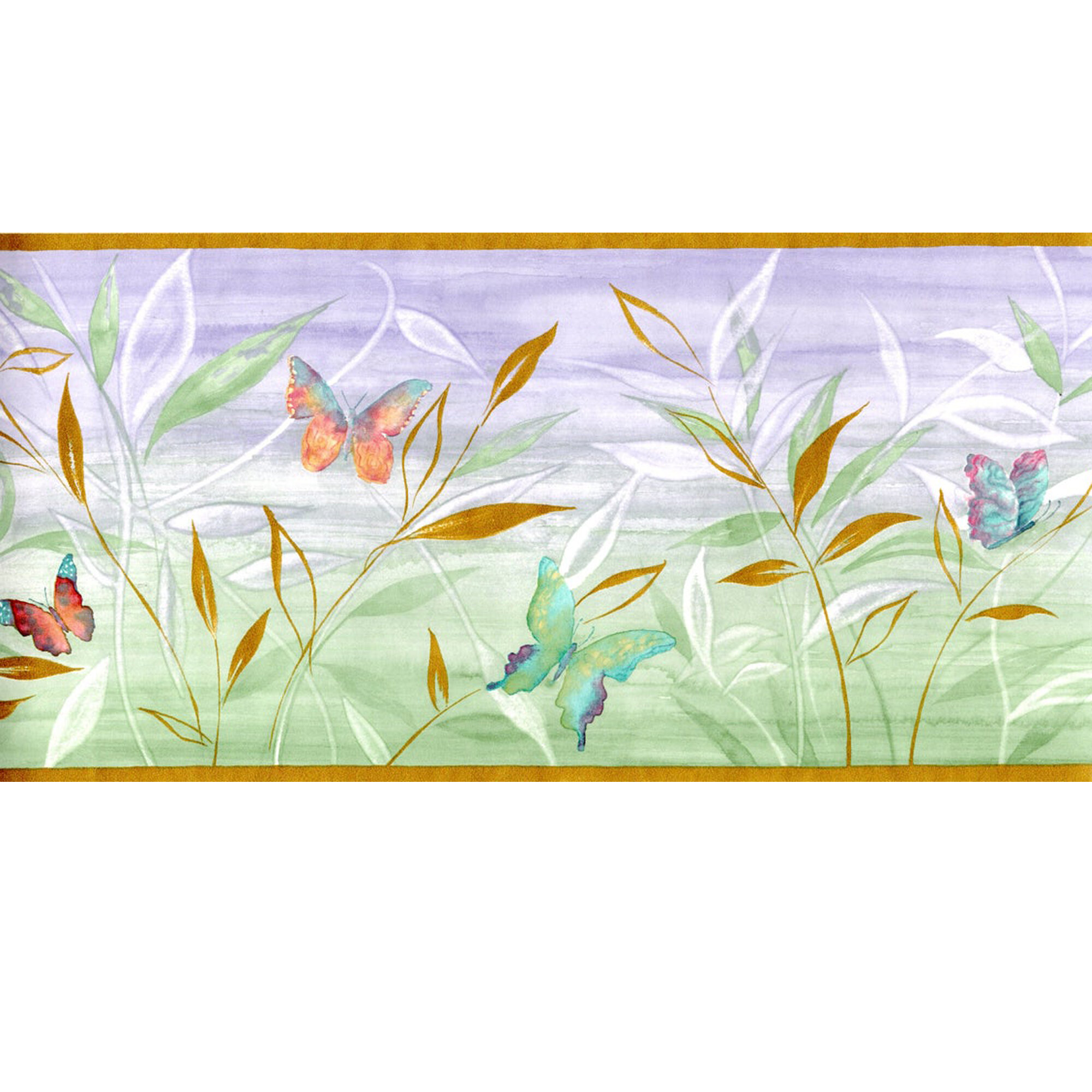 August Grove Rainbow Watercolor Butterfly Wallpaper Border Wayfair