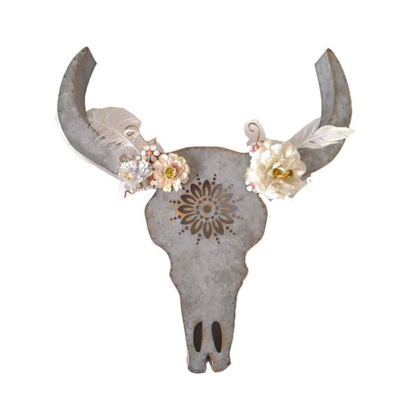 Wall Figurine Bull Head Bull kuhkopf Skull Holding Cushion Wall Figurine Bust Bull Horns 