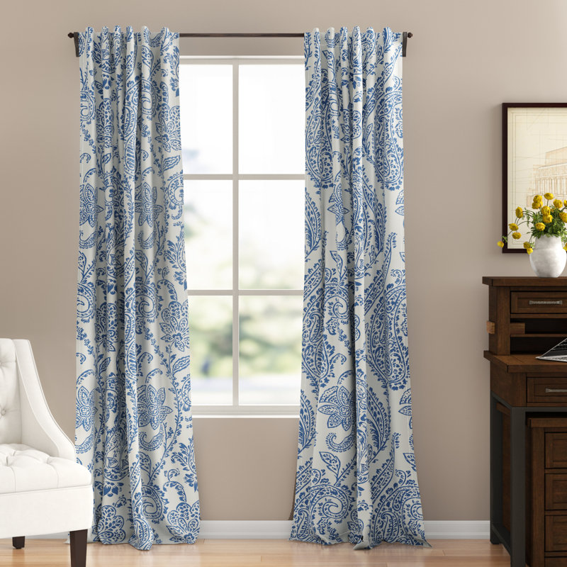 Three Posts Bryton Floral Room Darkening Rod Pocket Single Curtain Panel Reviews Wayfair