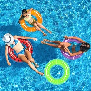 Swim Ring Float Tube Pineapple Beach Toys Lounger Mat for Adults Inflatable with Air Pump Diameter Outer 180cm for Pool Party
